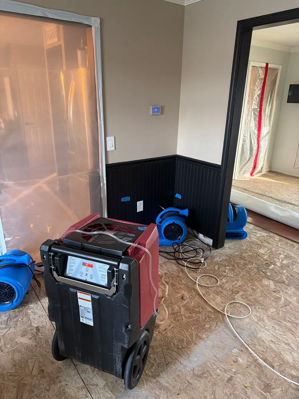 Sanitization after sewage event in Pike Indiana home